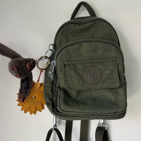 Green Kipling Alber 3-in-1 Convertible Mini Bag Backpack - Picture 4 of 10